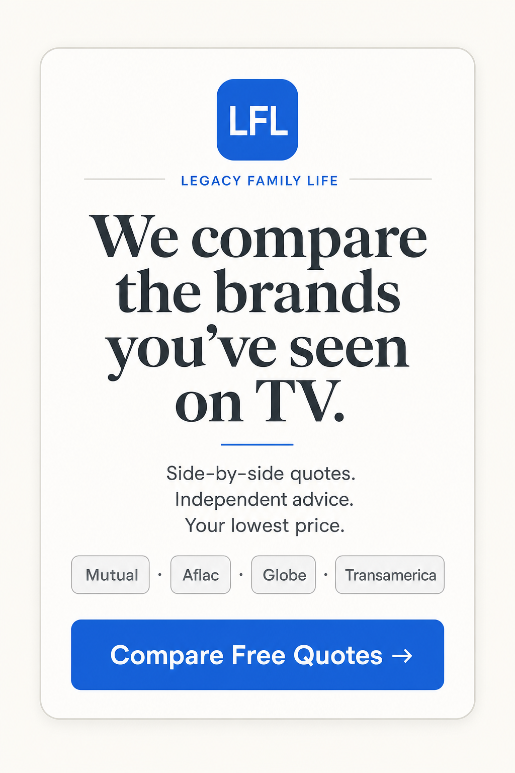 Compare brands on TV